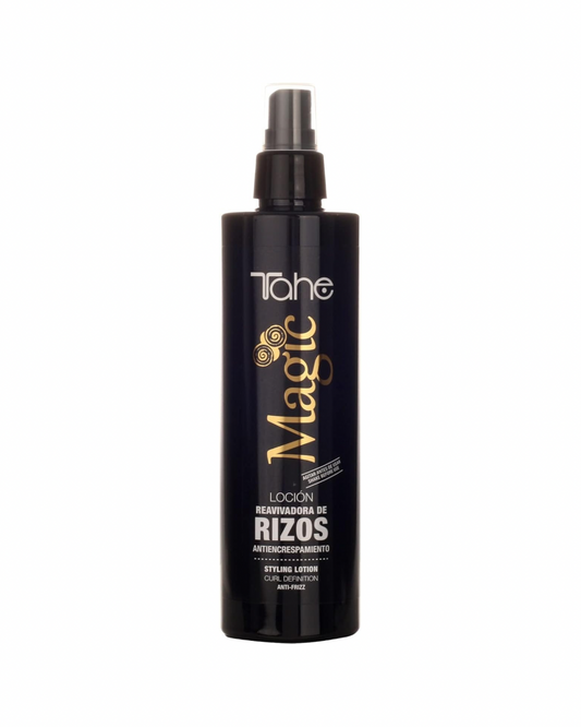 TAHE - Magic Rizos Loción Reavivadora de Rizos Antiencrespamiento en Spray 300 ml - Reaviva y Define el Rizo entre Lavados sin Apelmazar - Método Curly