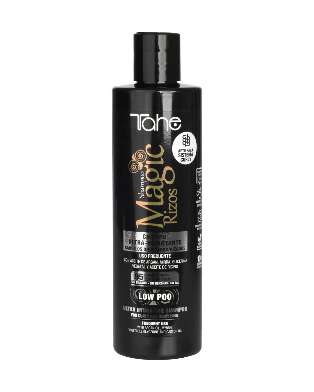 Tahe Magic Rizos Champú Ultra-Hidratante Low Poo para Cabellos Rizados y Ondulados (300 ml)