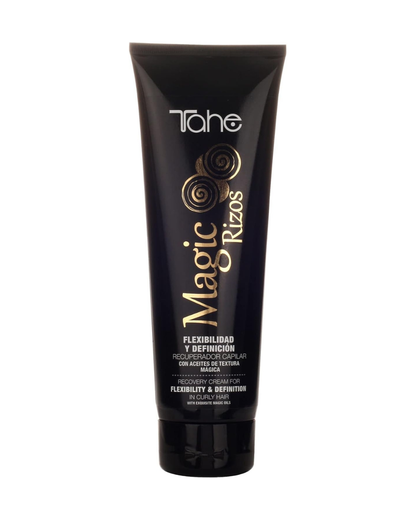 TAHE - Magic Rizos Mascarilla Instantánea Recuperadora de Rizos Fijación Fuerte 250 ml - Rizo Definido 48 Horas sin Aclarado - 7 Aceites Vegetales