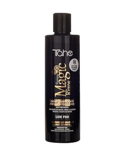 TAHE - Magic Rizos Champú Hidratante Low Poo Uso Frecuente 300 ml - Limpia y Revitaliza el Rizo sin Resecar - Método Curly, Rizados y Ondulados