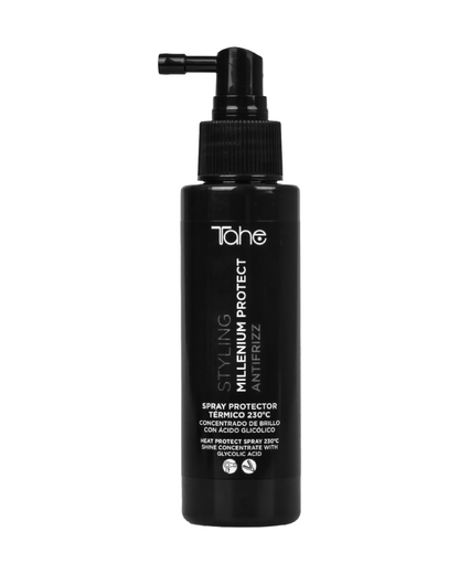 TAHE - Millenium Protect Spray Protector Térmico 230º 100ml - Escudo contra el Calor de Plancha y Secador, Antihumedad - Brillo y Cabello Manejable